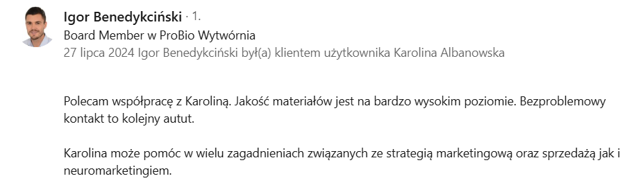 Igor ProBio - Opinia